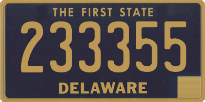 DE license plate 233355