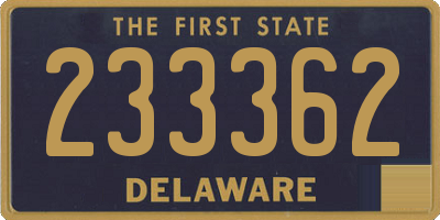 DE license plate 233362