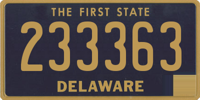 DE license plate 233363