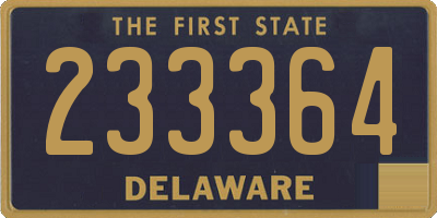 DE license plate 233364