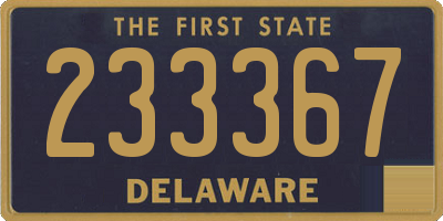 DE license plate 233367