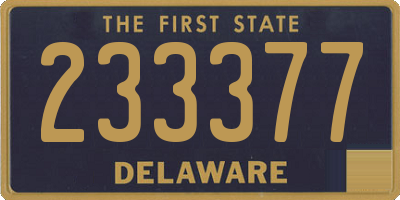 DE license plate 233377