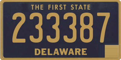 DE license plate 233387