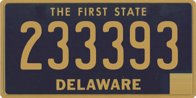 DE license plate 233393