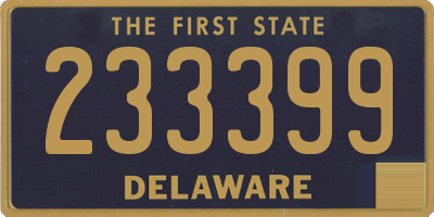 DE license plate 233399
