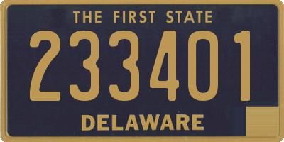 DE license plate 233401