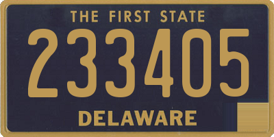 DE license plate 233405