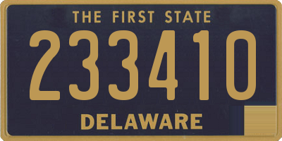 DE license plate 233410