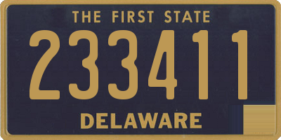 DE license plate 233411