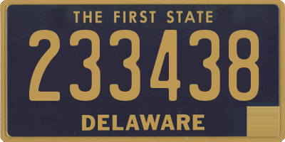 DE license plate 233438