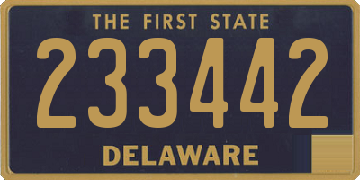 DE license plate 233442