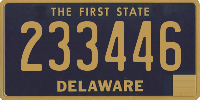 DE license plate 233446