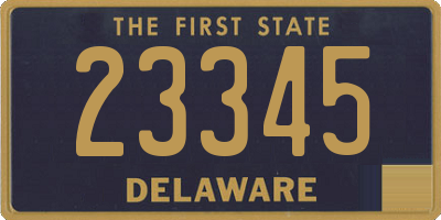 DE license plate 23345