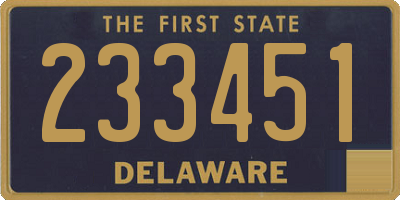 DE license plate 233451