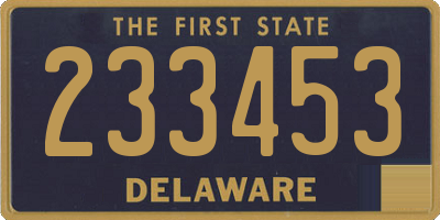 DE license plate 233453