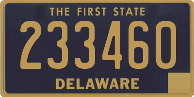 DE license plate 233460