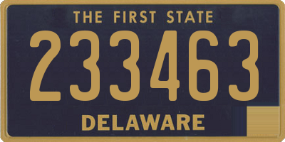 DE license plate 233463