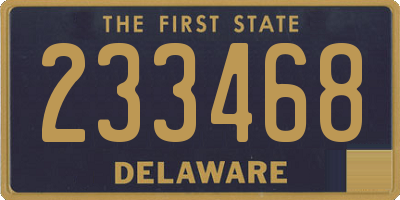 DE license plate 233468