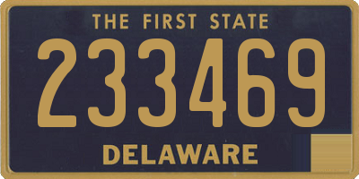 DE license plate 233469