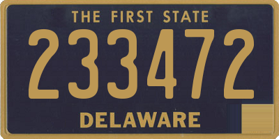 DE license plate 233472