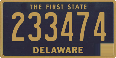 DE license plate 233474