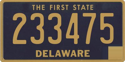 DE license plate 233475