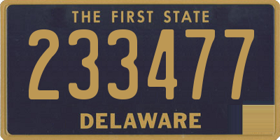 DE license plate 233477