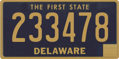 DE license plate 233478