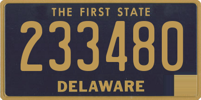 DE license plate 233480