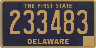DE license plate 233483