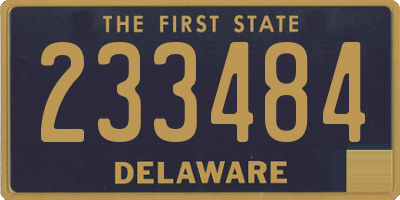 DE license plate 233484