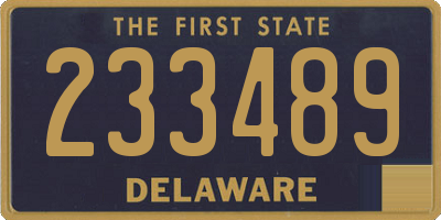 DE license plate 233489