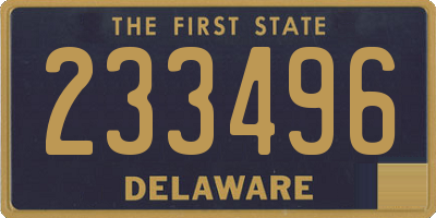 DE license plate 233496