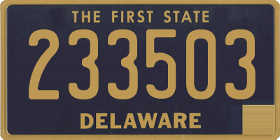 DE license plate 233503