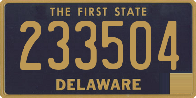 DE license plate 233504