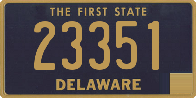 DE license plate 23351