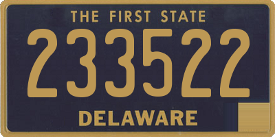 DE license plate 233522