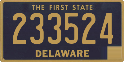 DE license plate 233524