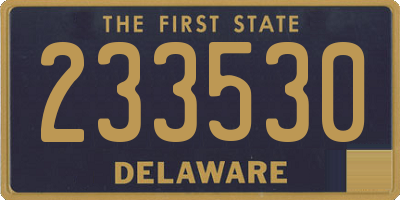 DE license plate 233530