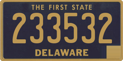 DE license plate 233532