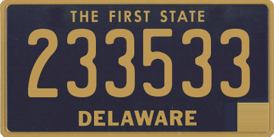 DE license plate 233533