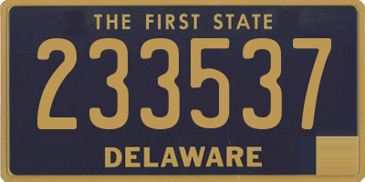 DE license plate 233537