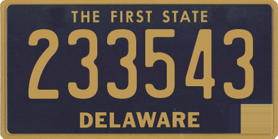 DE license plate 233543