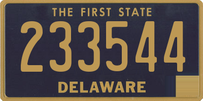 DE license plate 233544
