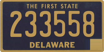 DE license plate 233558