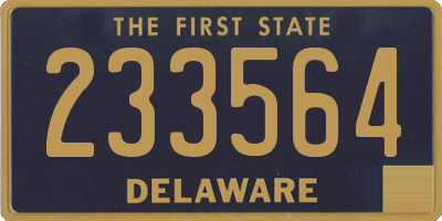 DE license plate 233564