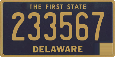 DE license plate 233567