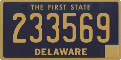 DE license plate 233569