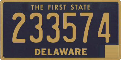 DE license plate 233574