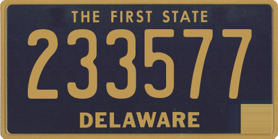 DE license plate 233577